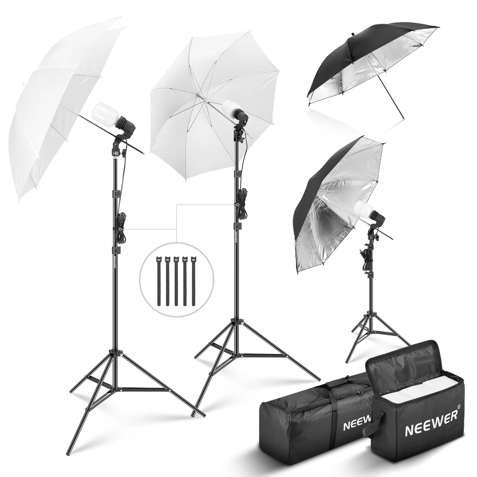 Photography Lighting Kit Neewer - NEEWER 600W Fotografieverlichtingsset, gloeilamp-equivalent studio-set met