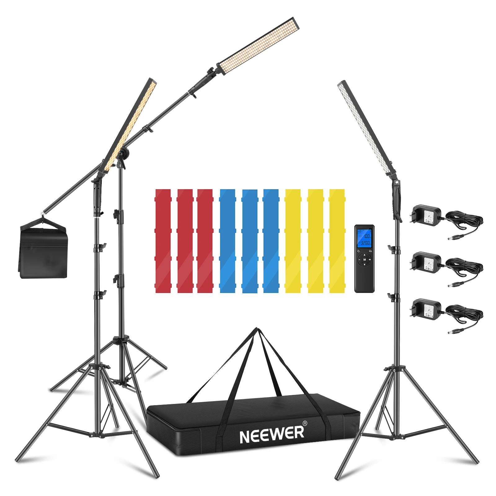 Photography Lighting Kit Neewer - Neewer 3-pack 2,4 GHz LED-lichtstokken fotografieverlichtingsset