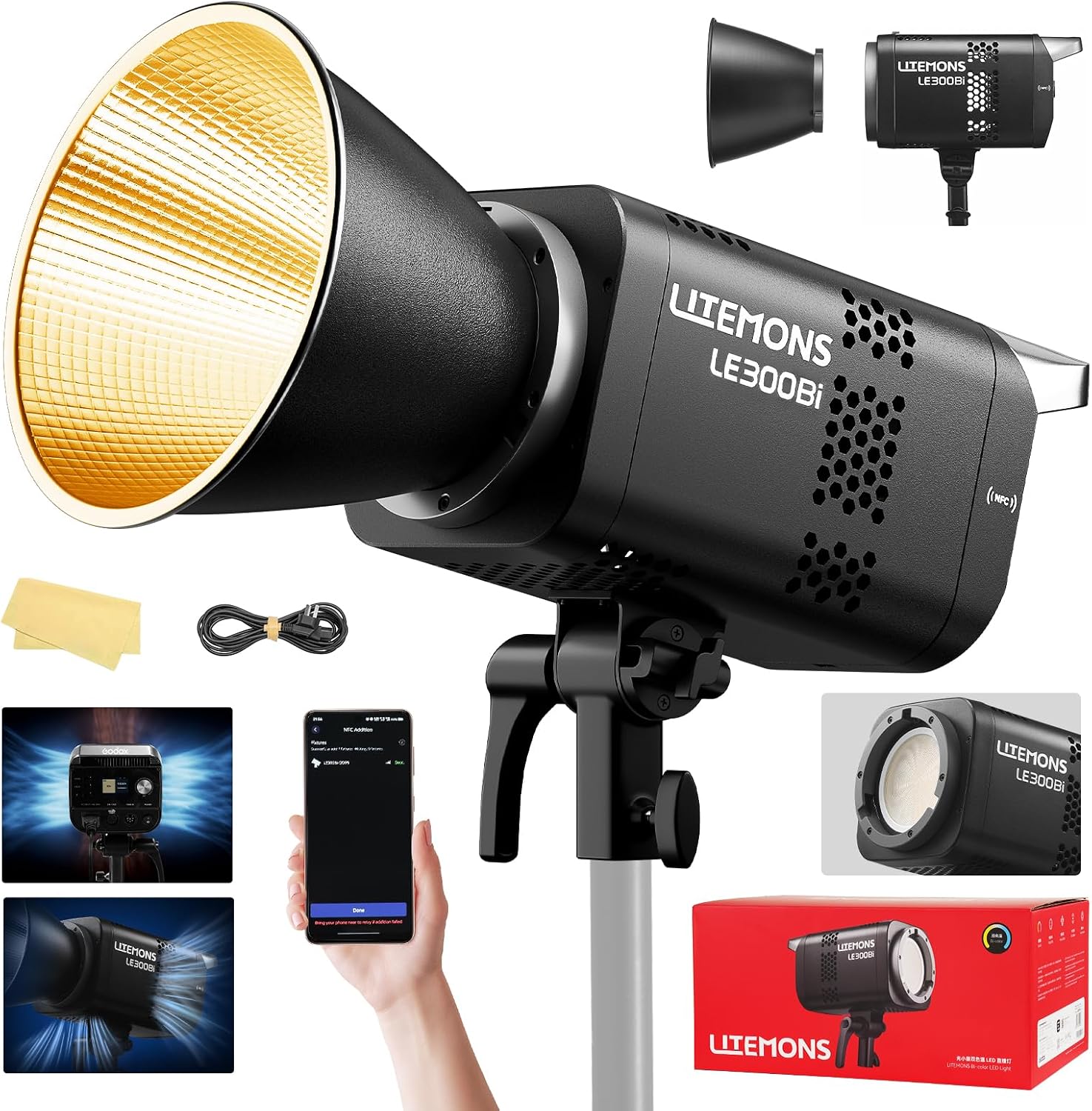 Photography Lighting Kits - RGB LED Videoverlichtingsset, 3-pack studio-videolampen met