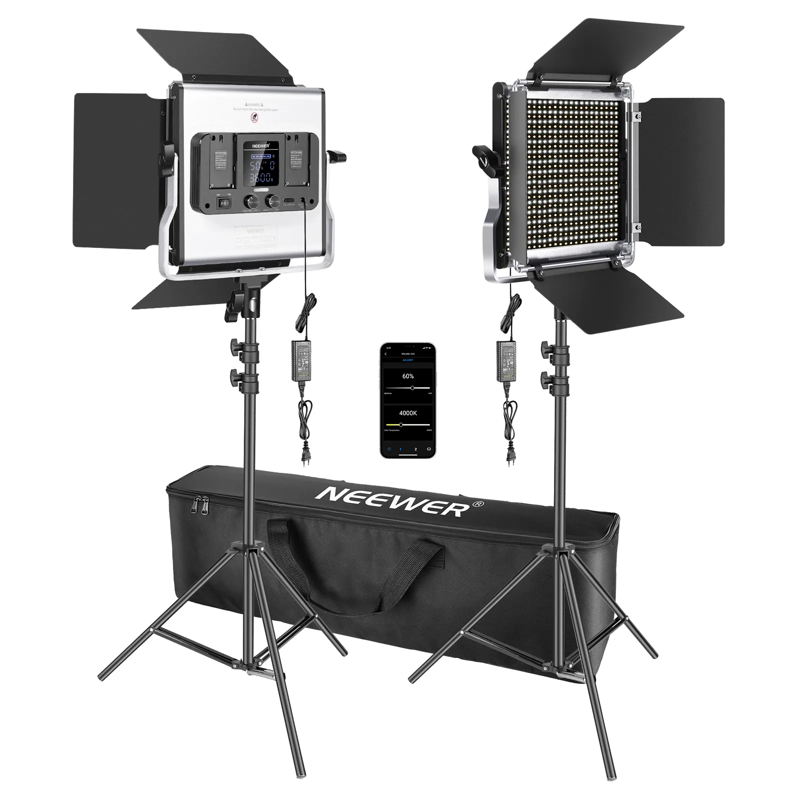 Photography Lighting Kit Neewer - Neewer 660 LED Videolamp 40W, APP-besturing,