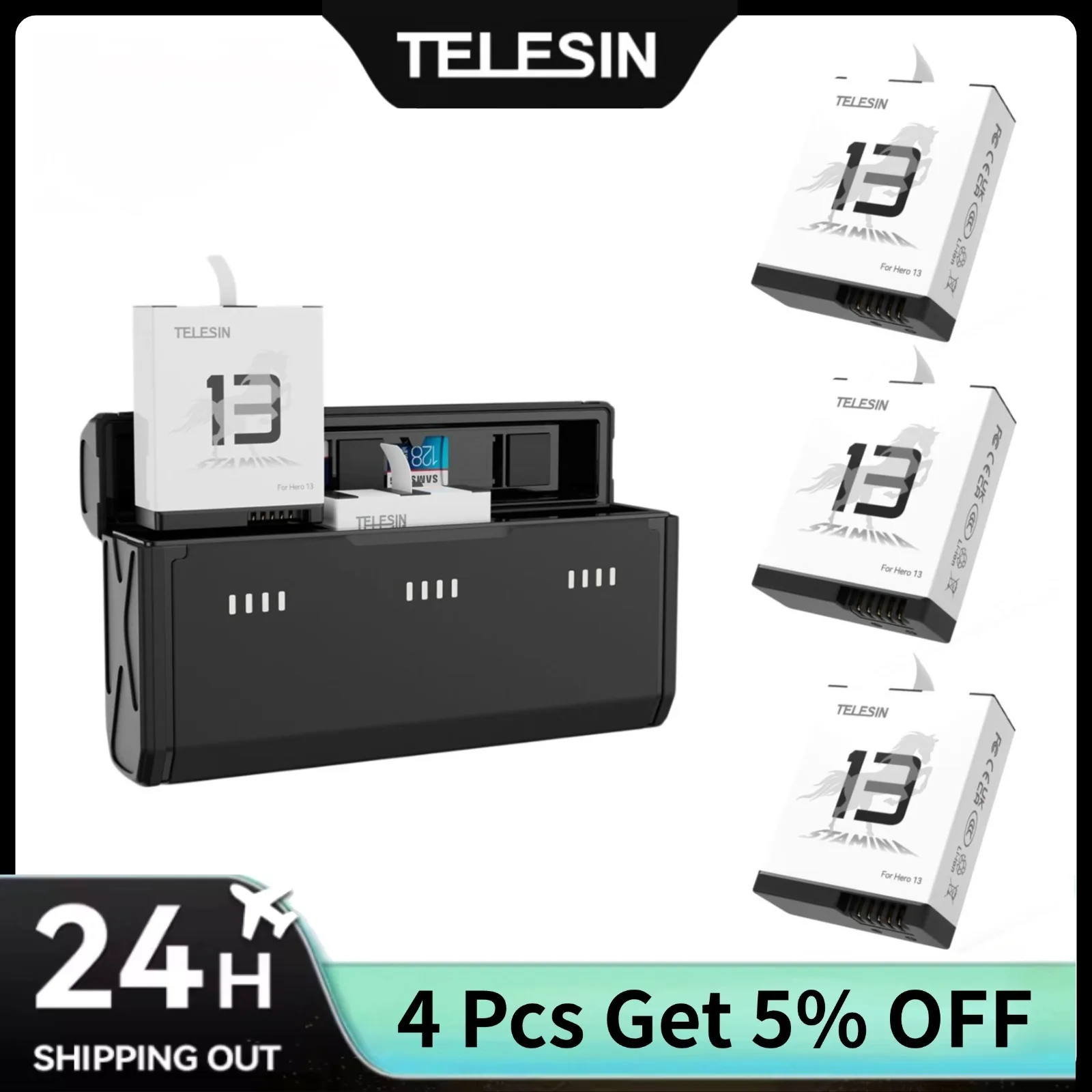 TELESIN Draagbare snellaadbox  - Gopro Action Camera Hero 11 Black recensie en prijs