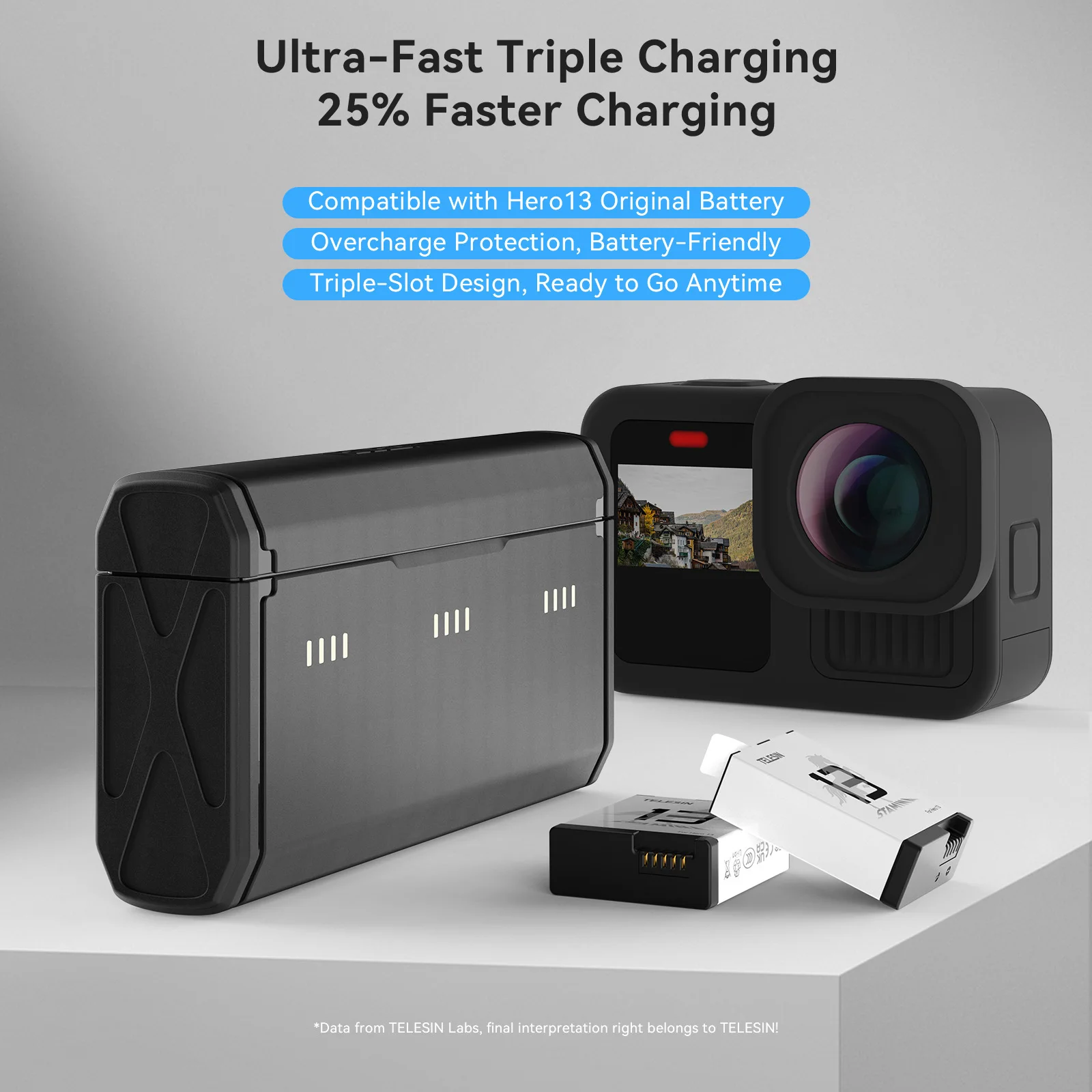 TELESIN Draagbare snellaadbox  - Gopro Action Camera Hero 11 Black recensie en prijs