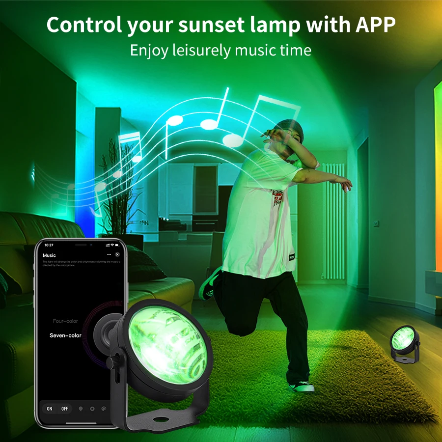 Tuya Smart Sunset Projectorlam - Photography Lighting Mood recensie en prijs