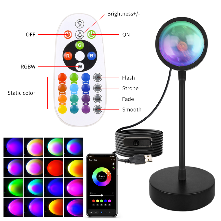 Tuya Smart Sunset Lamp USB-pro - Photography Lighting Mood recensie en prijs