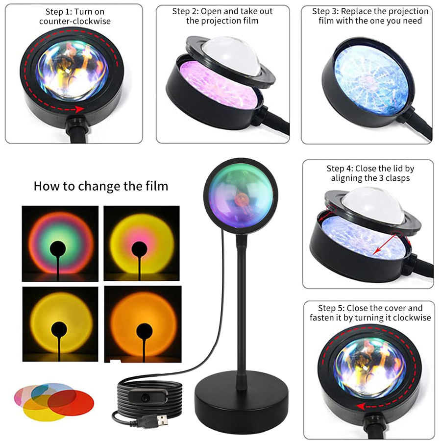 Tuya Smart Sunset Lamp USB-pro - Photography Lighting Mood recensie en prijs