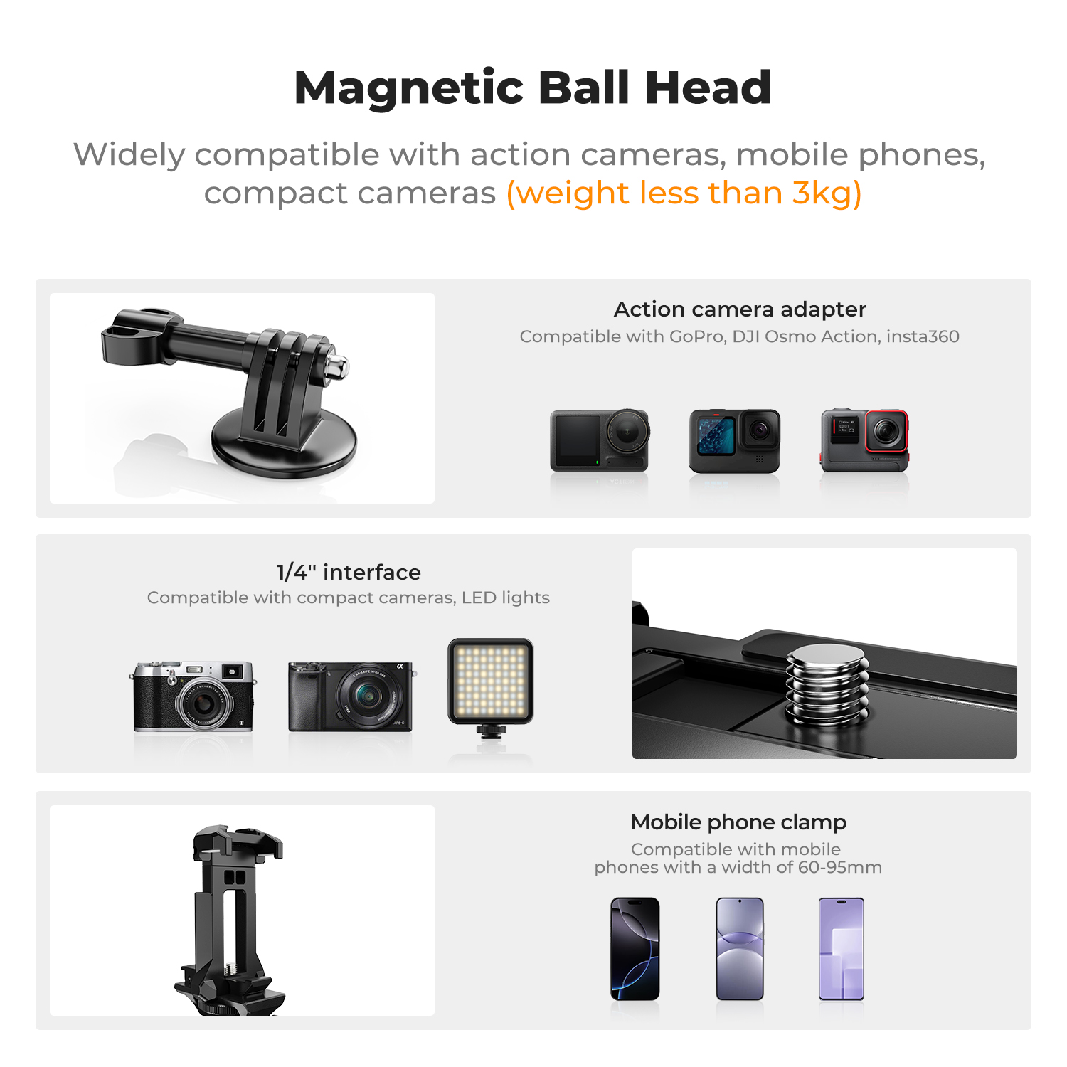 K&F CONCEPT Magnetische Camera - Gopro Action Camera Hero 11 Black recensie en prijs