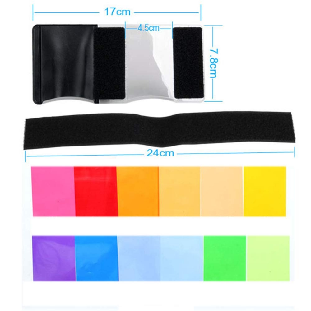 12 kleuren cameraflitsgels ver - Photography Lighting Kits recensie en prijs