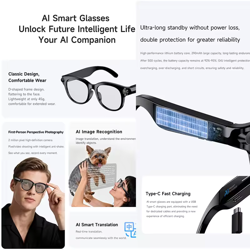 M89-S AI Smart Glasses uitgeru - Photography Lighting Diagram recensie en prijs