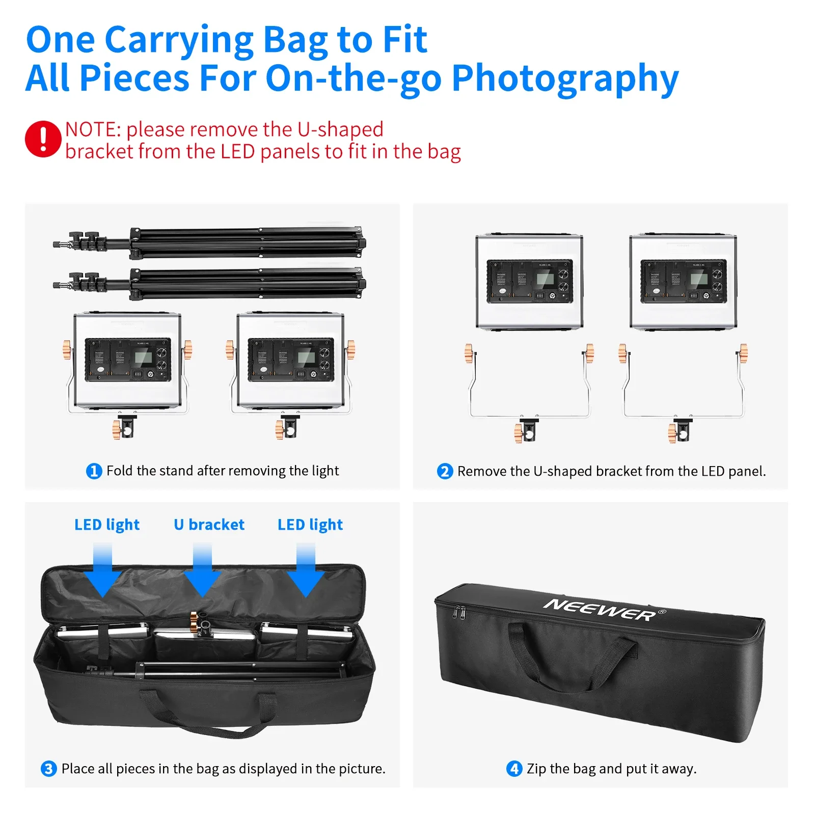 Neewer 2-pack geavanceerde 2.4 - Photography Lighting Kit Neewer recensie en prijs